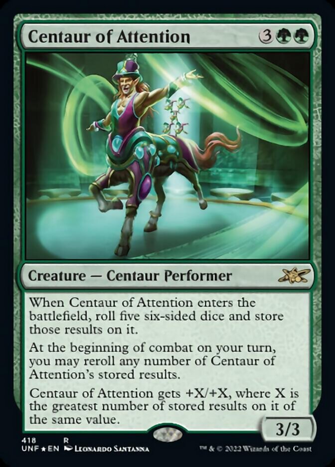 Centaur of Attention (Galaxy Foil) [Unfinity] Magic: The Gathering