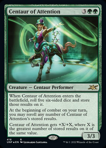 Centaur of Attention (Galaxy Foil) [Unfinity] Magic: The Gathering