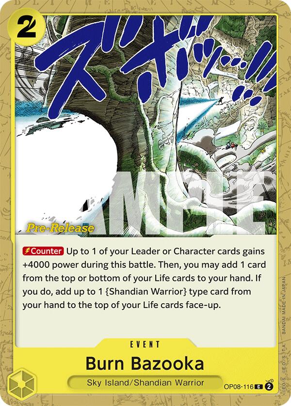 Burn Bazooka [Two Legends Pre-Release Cards] Bandai