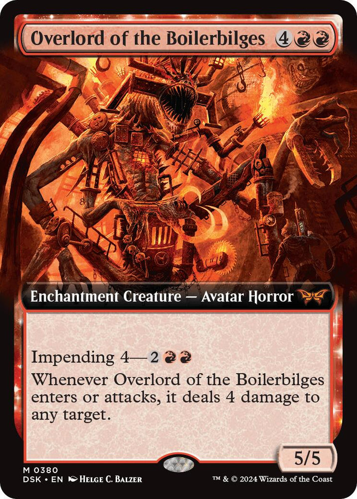 Overlord of the Boilerbilges (Extended Art) [Duskmourn: House of Horror] Magic: The Gathering