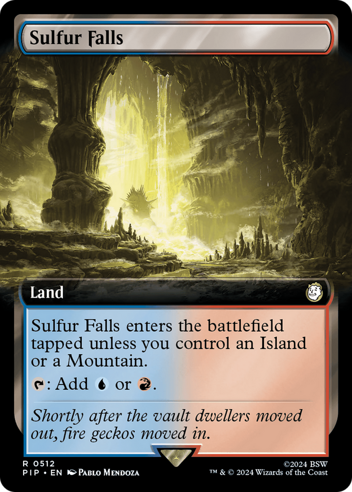 Sulfur Falls (Extended Art) [Fallout] Magic: The Gathering