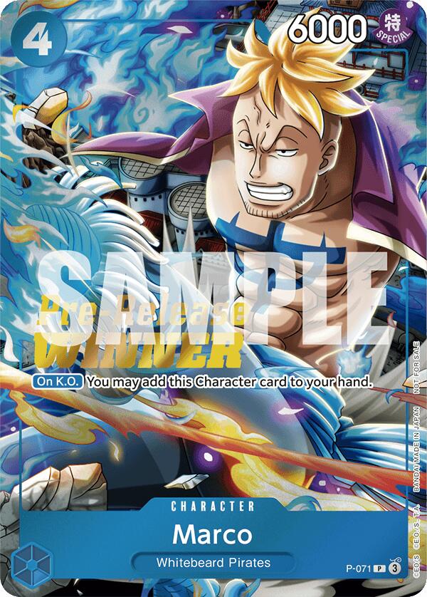 Marco (Two Legends Pre-Release Winner) [One Piece Promotion Cards] Bandai