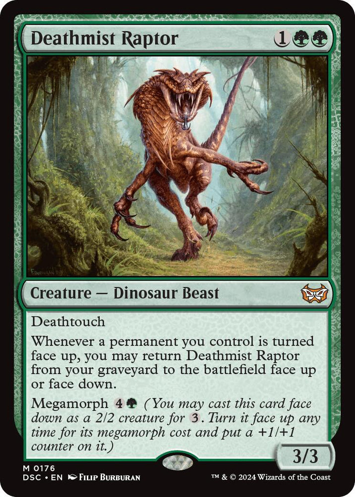 Deathmist Raptor [Duskmourn: House of Horror Commander] Magic: The Gathering