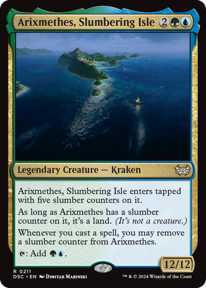 Arixmethes, Slumbering Isle [Duskmourn: House of Horror Commander] Magic: The Gathering