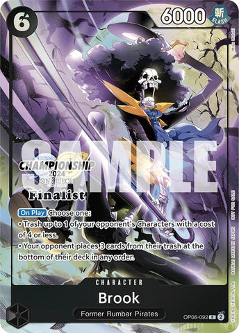 Brook (Championship 2024 Finalist Card Set) [One Piece Promotion Cards] Bandai