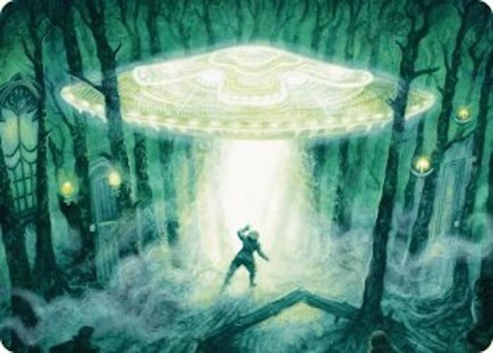 Unidentified Hovership Art Card [Duskmourn: House of Horror Art Series] Magic: The Gathering