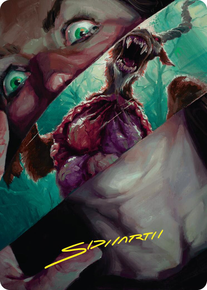 Hauntwoods Shrieker Art Card (Gold-Stamped Signature) [Duskmourn: House of Horror Art Series] Magic: The Gathering
