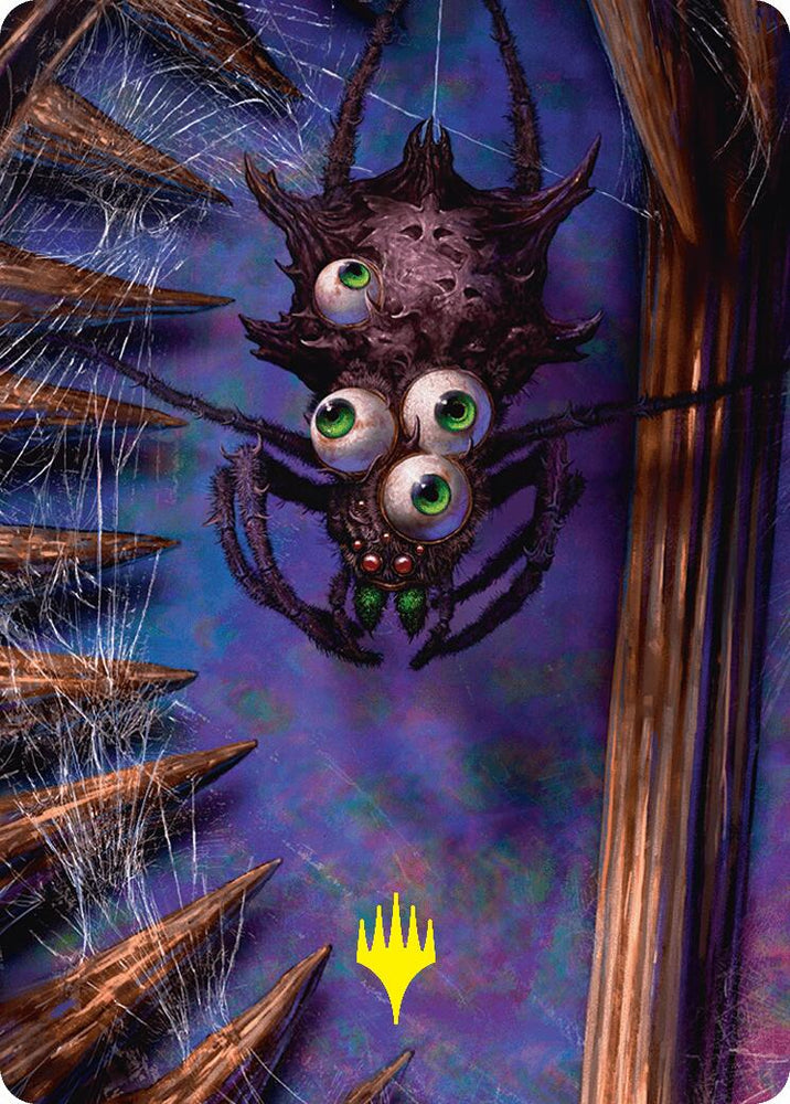 Spider Art Card (Gold-Stamped Planeswalker Symbol) [Duskmourn: House of Horror Art Series] Magic: The Gathering
