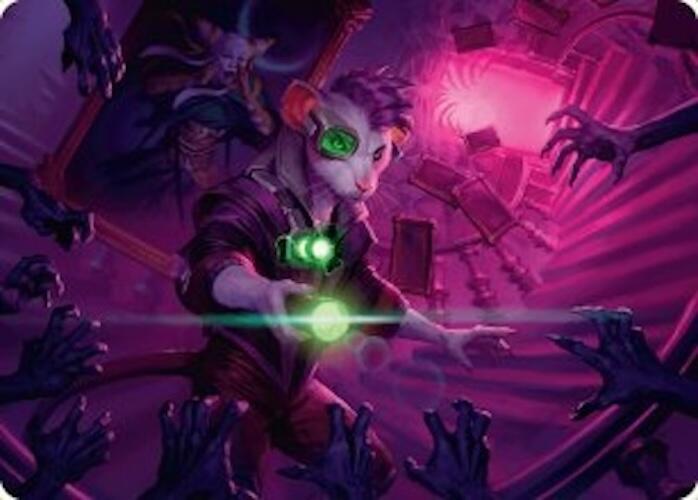 Nashi, Searcher in the Dark Art Card (21/54) [Duskmourn: House of Horror Art Series] Magic: The Gathering