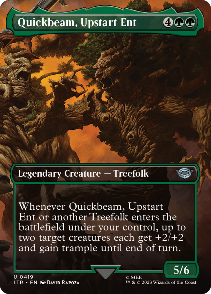 Quickbeam, Upstart Ent (Borderless Alternate Art) [The Lord of the Rings: Tales of Middle-Earth] Magic: The Gathering