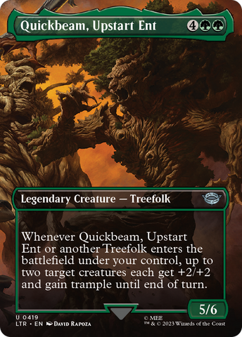 Quickbeam, Upstart Ent (Borderless Alternate Art) [The Lord of the Rings: Tales of Middle-Earth] Magic: The Gathering