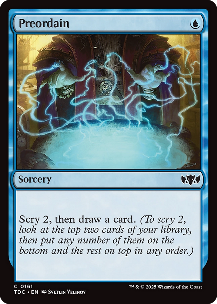 Preordain [Tarkir: Dragonstorm Commander] Magic: The Gathering