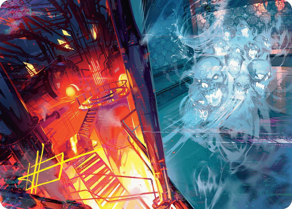 Roaring Furnace // Steaming Sauna Art Card (Gold-Stamped Signature) [Duskmourn: House of Horror Art Series] Magic: The Gathering