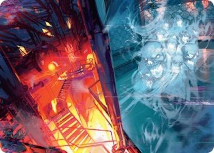 Roaring Furnace // Steaming Sauna Art Card [Duskmourn: House of Horror Art Series] Magic: The Gathering