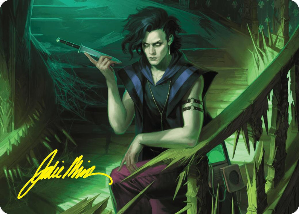 Winter, Misanthropic Guide Art Card (Gold-Stamped Signature) [Duskmourn: House of Horror Art Series] Magic: The Gathering