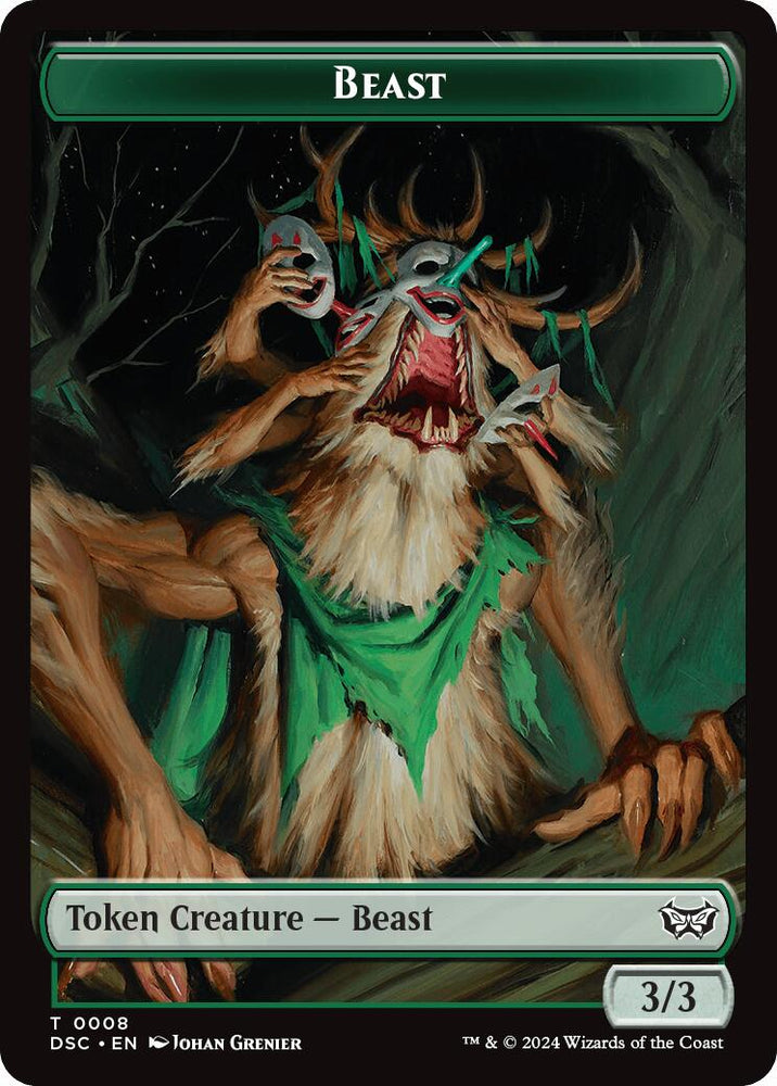 Beast // Scarecrow Double-Sided Token [Duskmourn: House of Horror Commander Tokens] Magic: The Gathering