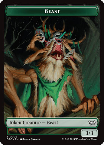 Beast // Scarecrow Double-Sided Token [Duskmourn: House of Horror Commander Tokens] Magic: The Gathering