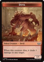 Devil // Scarecrow Double-Sided Token [Duskmourn: House of Horror Commander Tokens] Magic: The Gathering