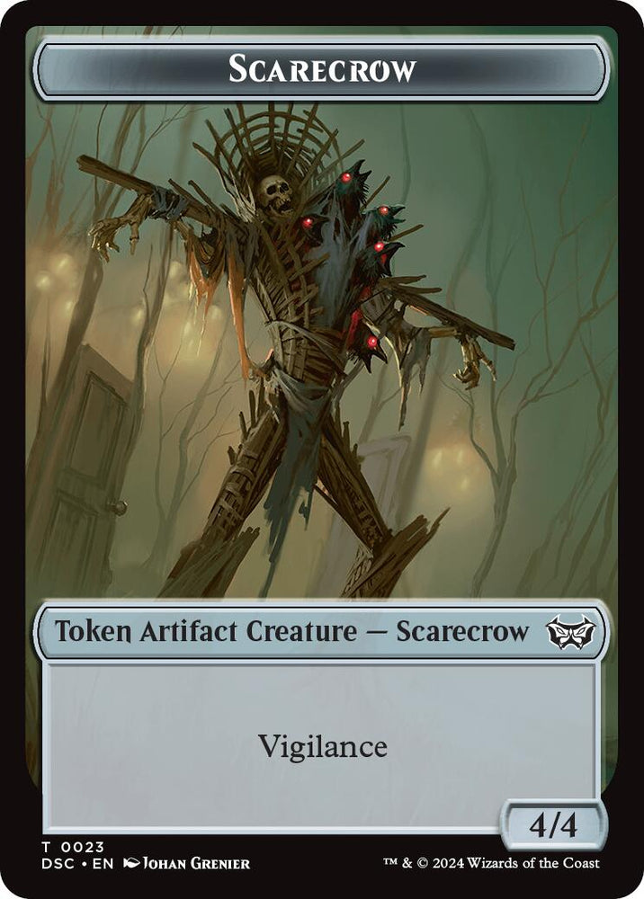 Fractal // Scarecrow Double-Sided Token [Duskmourn: House of Horror Commander Tokens] Magic: The Gathering
