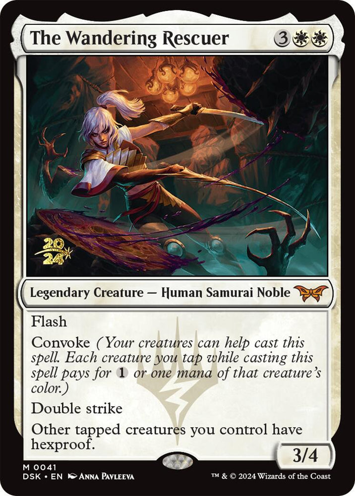The Wandering Rescuer [Duskmourn: House of Horror Prerelease Promos] Magic: The Gathering