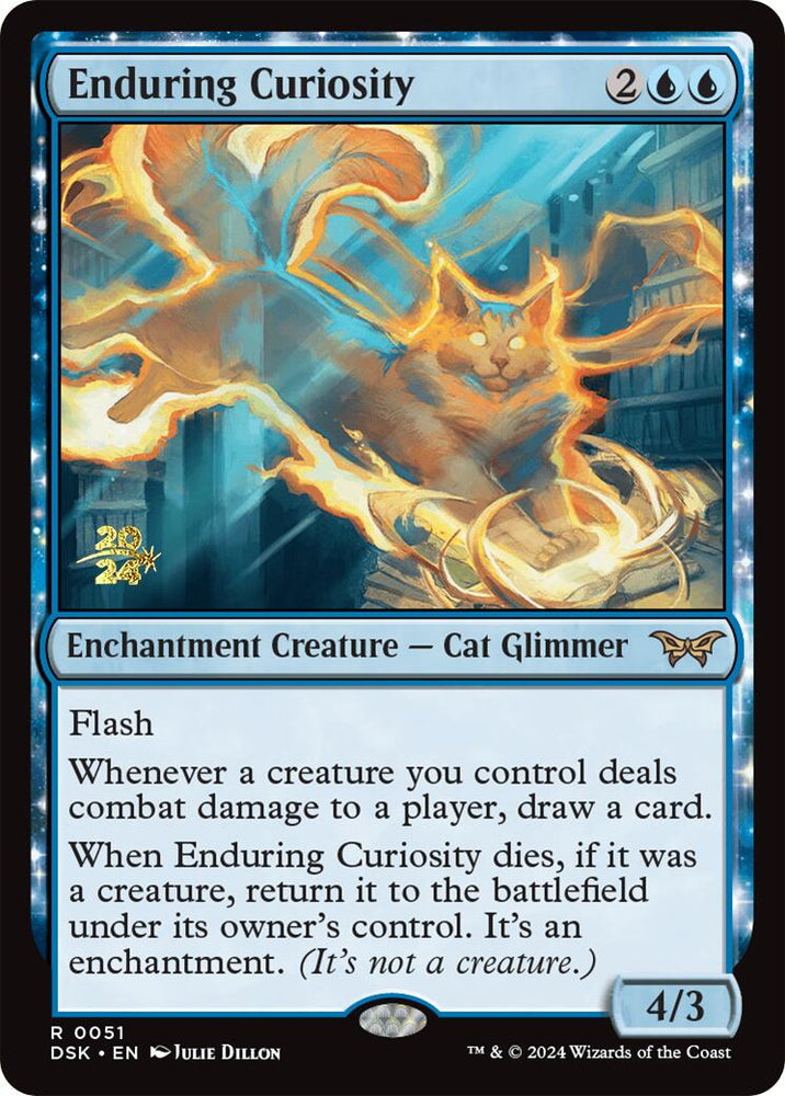 Enduring Curiosity [Duskmourn: House of Horror Prerelease Promos] Magic: The Gathering