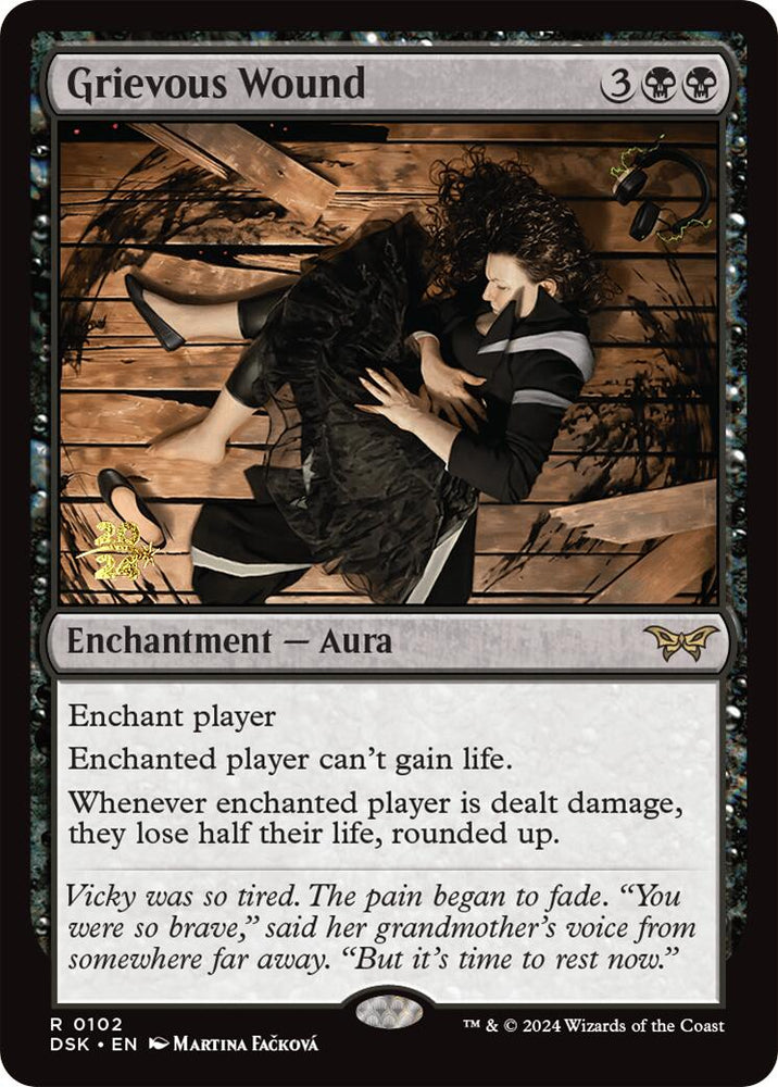 Grievous Wound [Duskmourn: House of Horror Prerelease Promos] Magic: The Gathering