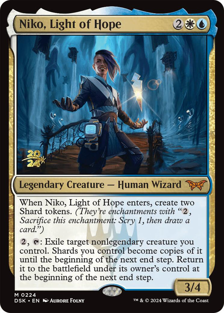 Niko, Light of Hope [Duskmourn: House of Horror Prerelease Promos] Magic: The Gathering