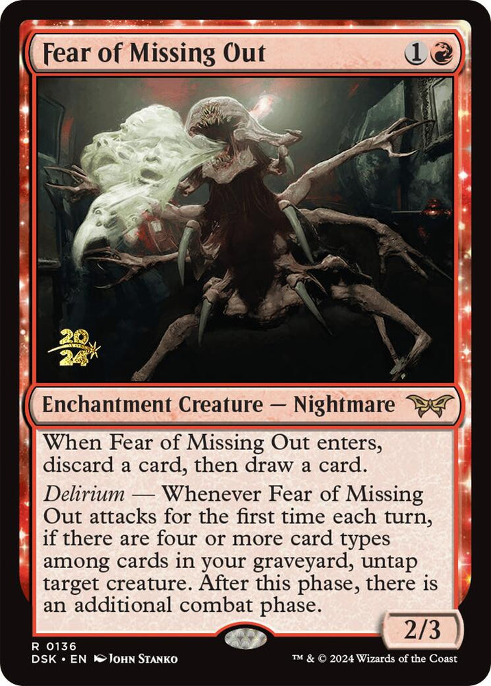 Fear of Missing Out [Duskmourn: House of Horror Prerelease Promos] Magic: The Gathering