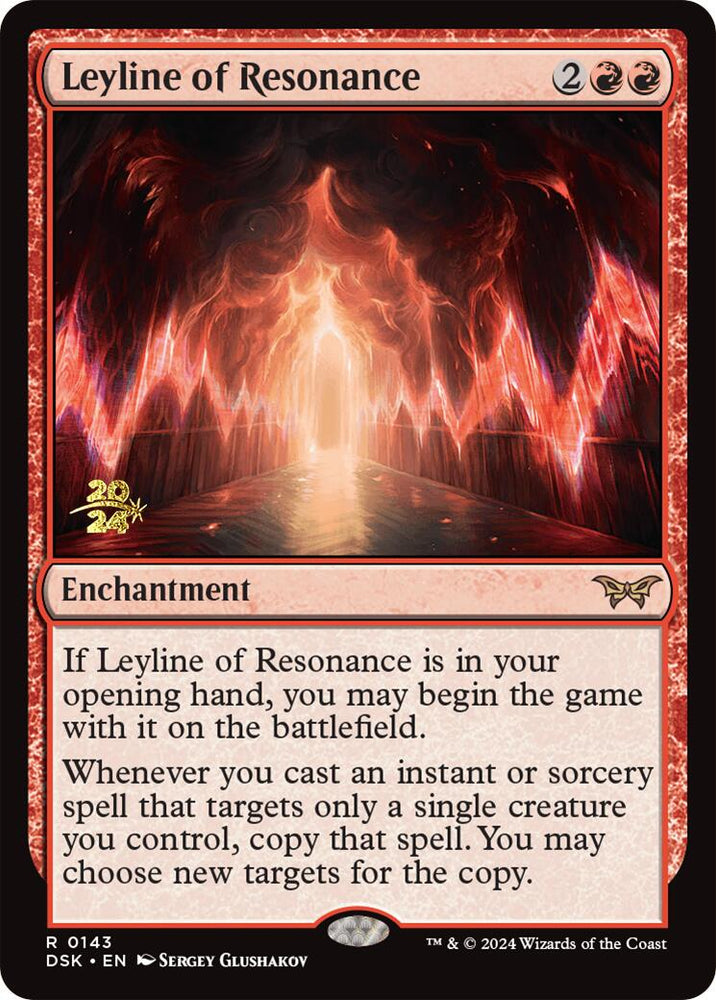 Leyline of Resonance [Duskmourn: House of Horror Prerelease Promos] Magic: The Gathering