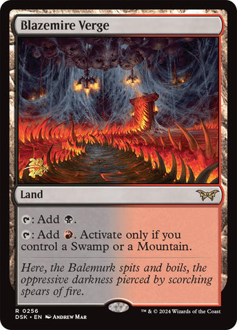 Blazemire Verge [Duskmourn: House of Horror Prerelease Promos] Magic: The Gathering