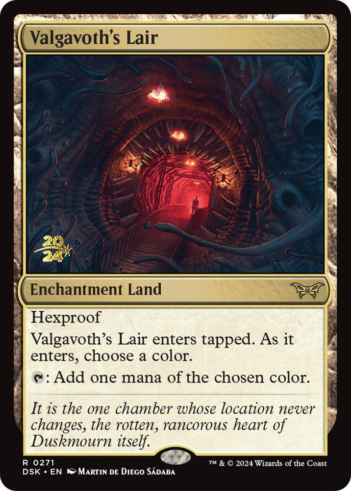Valgavoth's Lair [Duskmourn: House of Horror Prerelease Promos] Magic: The Gathering