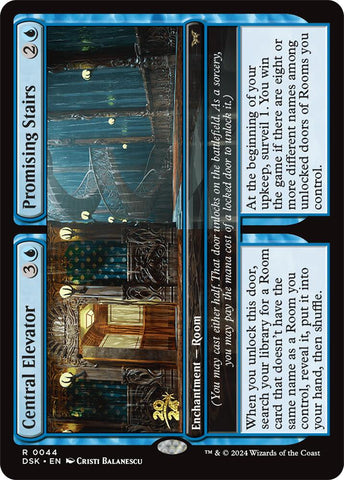 Central Elevator // Promising Stairs [Duskmourn: House of Horror Prerelease Promos] Magic: The Gathering