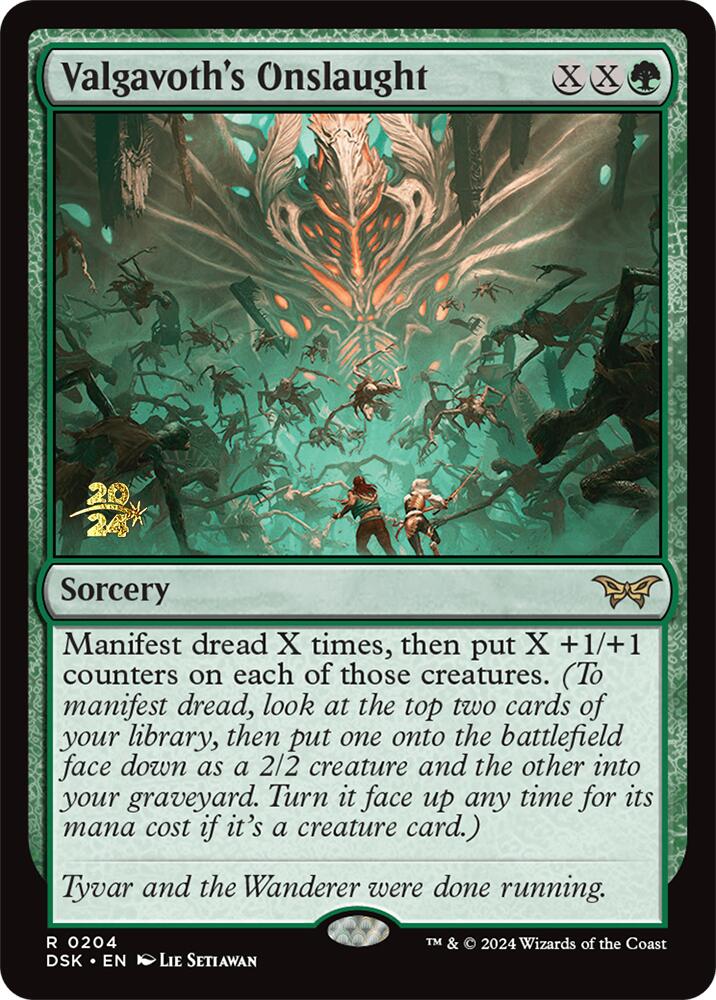 Valgavoth's Onslaught [Duskmourn: House of Horror Prerelease Promos] Magic: The Gathering