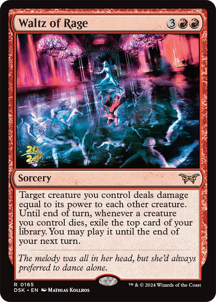 Waltz of Rage [Duskmourn: House of Horror Prerelease Promos] Magic: The Gathering