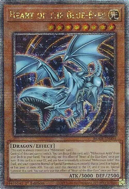 Heart of the Blue-Eyes (Quarter Century Secret Rare) [ROTA-EN004] Quarter Century Secret Rare Yu-Gi-Oh!