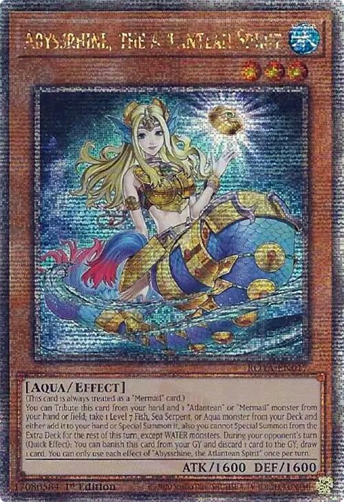 Abyssrhine, the Atlantean Spirit (Quarter Century Secret Rare) [ROTA-EN017] Quarter Century Secret Rare Yu-Gi-Oh!