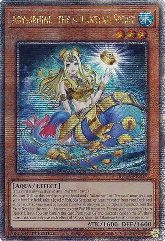 Abyssrhine, the Atlantean Spirit (Quarter Century Secret Rare) [ROTA-EN017] Quarter Century Secret Rare Yu-Gi-Oh!