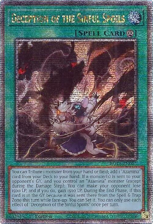 Deception of the Sinful Spoils (Quarter Century Secret Rare) [ROTA-EN055] Quarter Century Secret Rare Yu-Gi-Oh!