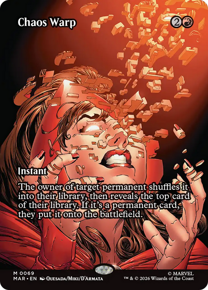 Chaos Warp (Borderless) [Marvel Universe: Eternal-Legal] Magic: The Gathering
