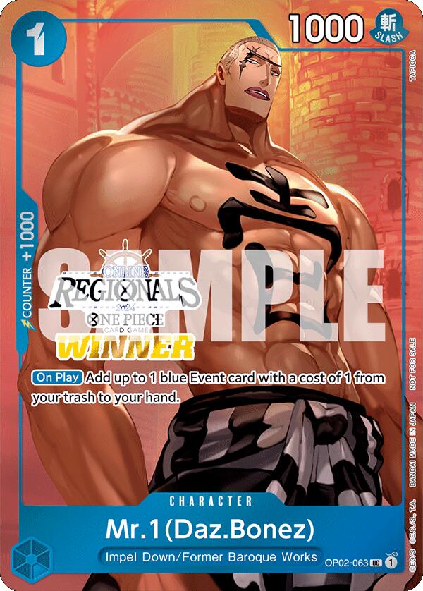 Mr.1 (Daz.Bonez) (Online Regional 2024 Vol. 3) [Winner] [One Piece Promotion Cards] Bandai