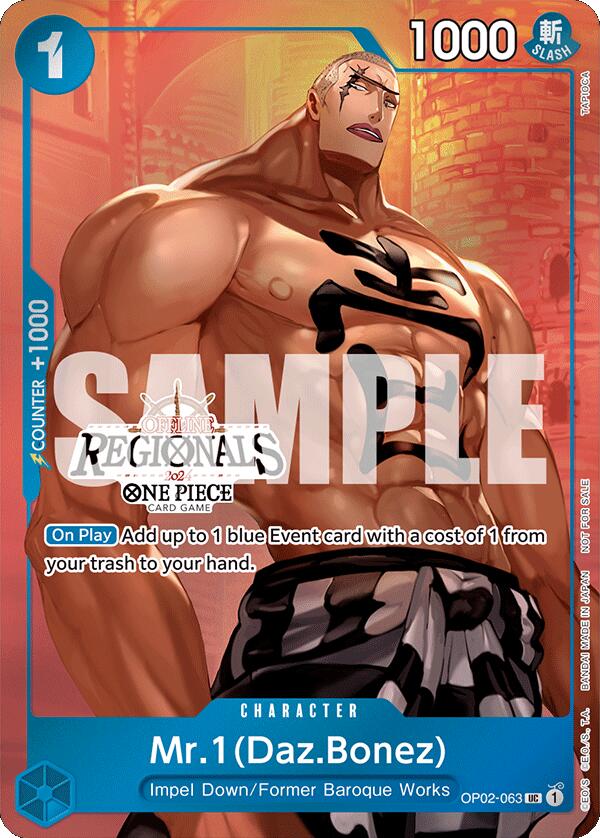 Mr.1 (Daz.Bonez) (Offline Regional 2024 Vol. 3) [One Piece Promotion Cards] Bandai