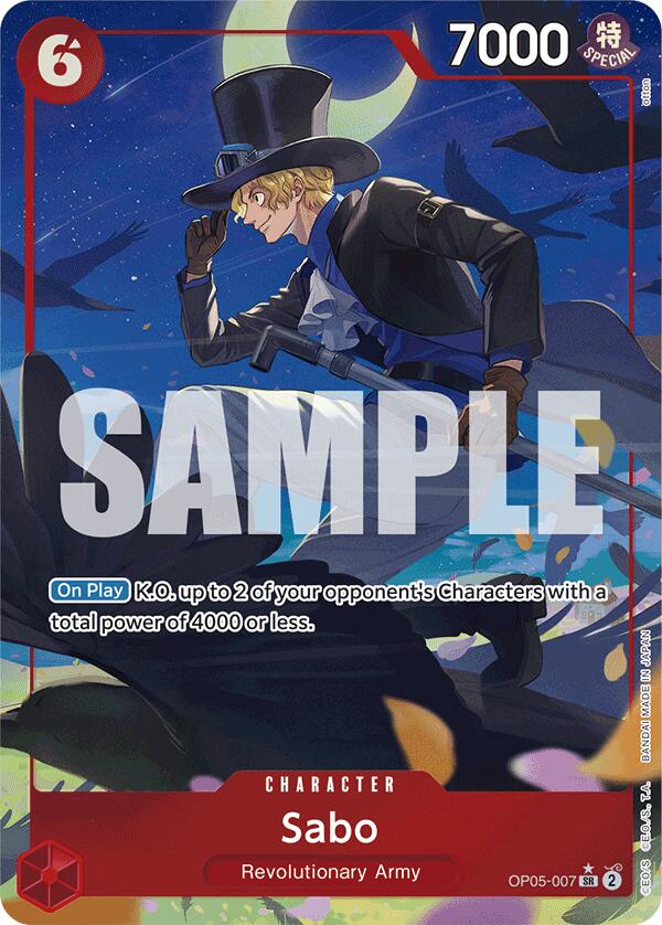 Sabo (OP05-007) (Alternate Art) [Premium Booster -The Best-] Bandai