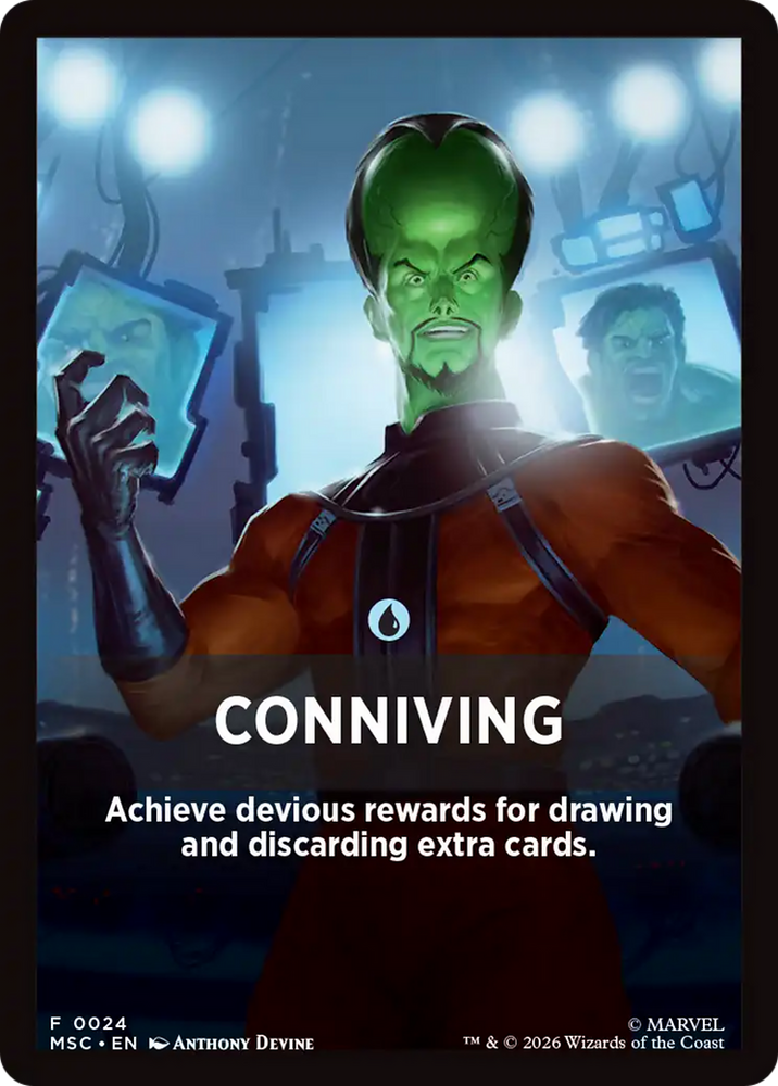 Conniving Theme Card [Marvel Super Heroes Commander] Magic: The Gathering