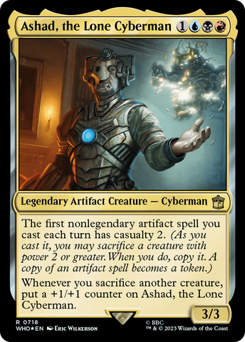 Ashad, the Lone Cyberman (Surge Foil) [Doctor Who] Magic: The Gathering