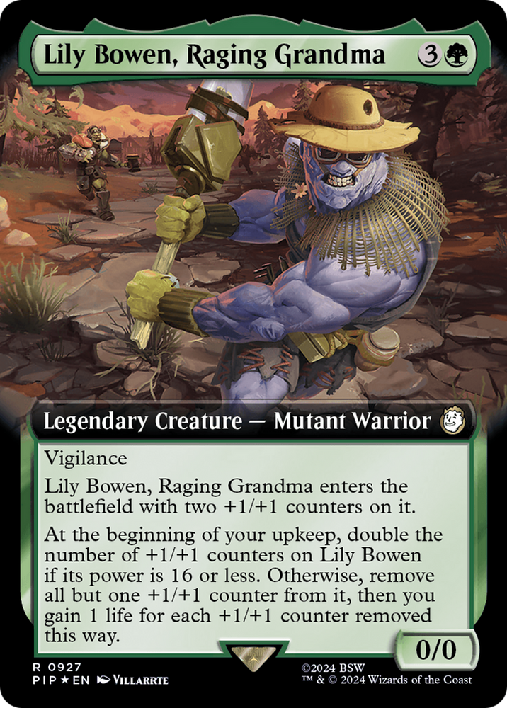 Lily Bowen, Raging Grandma (Extended Art) (Surge Foil) [Fallout] Magic: The Gathering