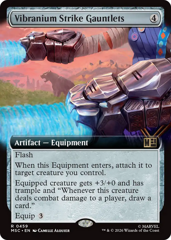Vibranium Strike Gauntlets (Extended Art) [Marvel Super Heroes Commander] Magic: The Gathering