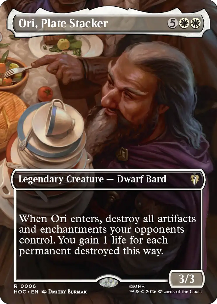 Ori, Plate Stacker (Borderless) [The Hobbit: Eternal-Legal] Magic: The Gathering