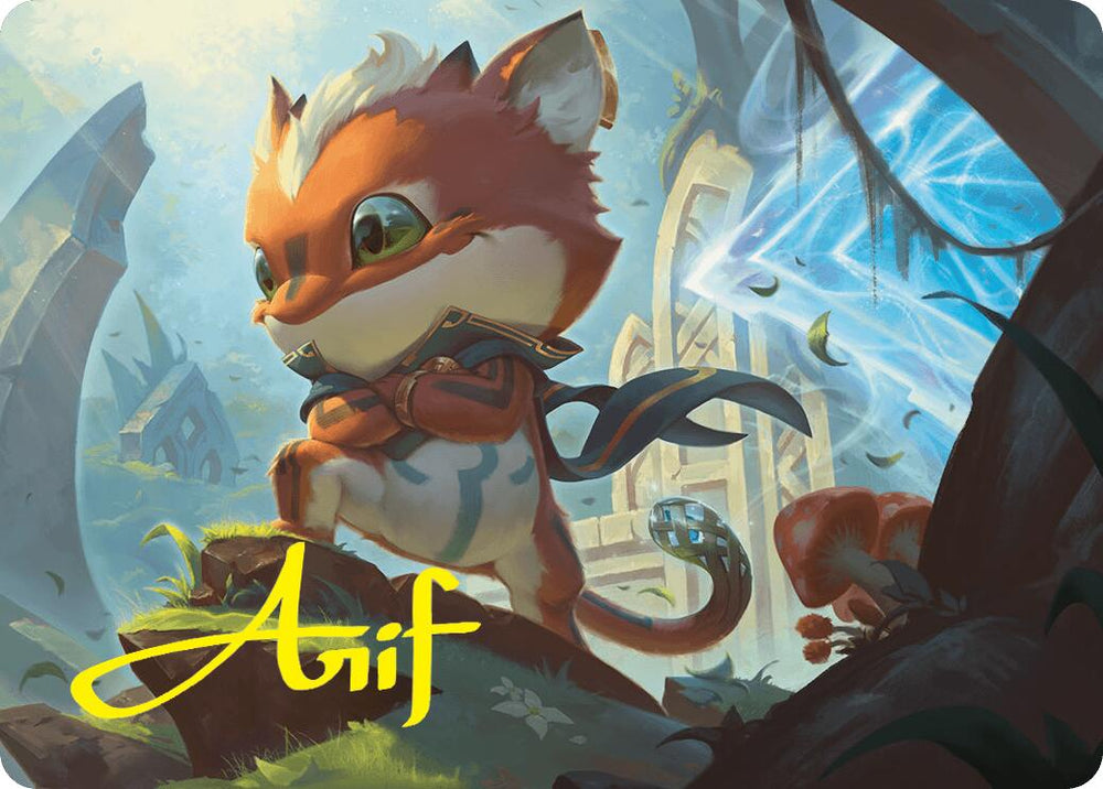 Loot, Exuberant Explorer Art Card (12/54) (Gold-Stamped Signature) [Foundations Art Series] Magic: The Gathering