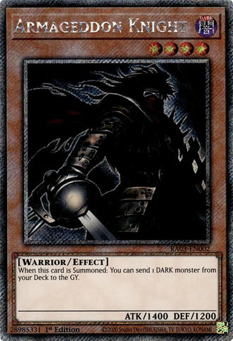 Armageddon Knight (Platinum Secret Rare) [RA03-EN002] Platinum Secret Rare Yu-Gi-Oh!