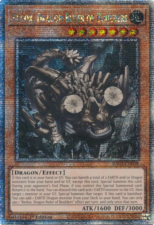 Redox, Dragon Ruler of Boulders (Quarter Century Secret Rare) [RA03-EN008] Quarter Century Secret Rare Yu-Gi-Oh!